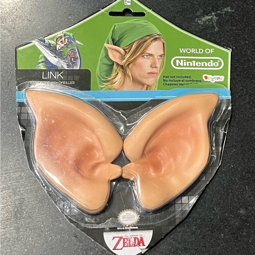 Zelda Link Ears -Nintendo Green Costume Accessory
